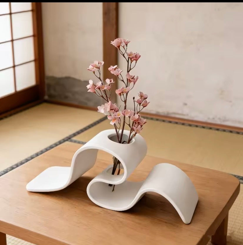 Sculpted Flow Bud Vase