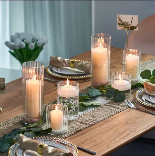 Luxury Glass Candle Holder Set of 3